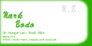 mark bodo business card